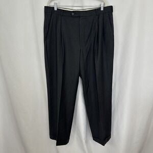Brooks Brothers Dress Pants Mens Size 38R 100% Wool Black‎ Business Casual